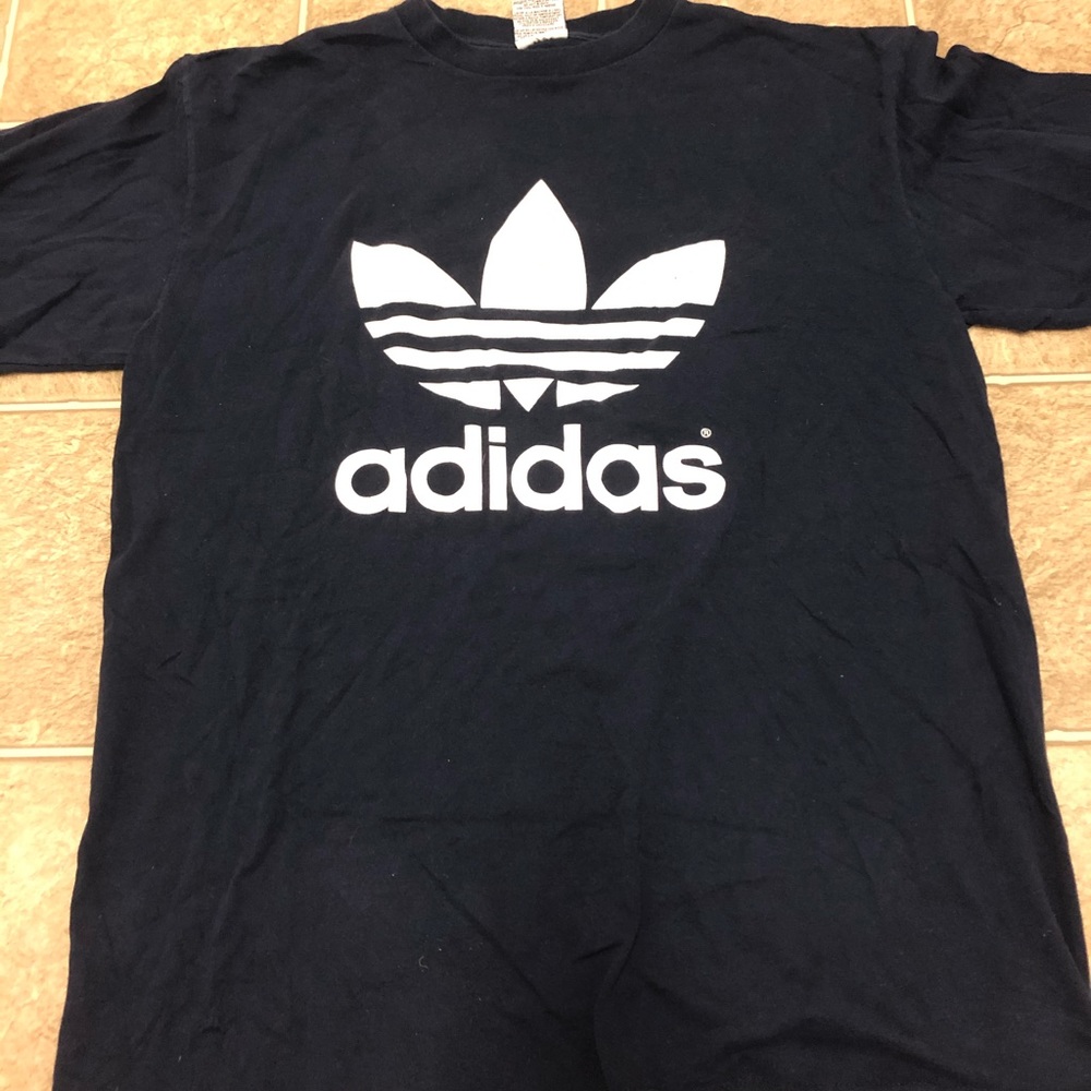 Vintage adidas double sided trefoil logo navy